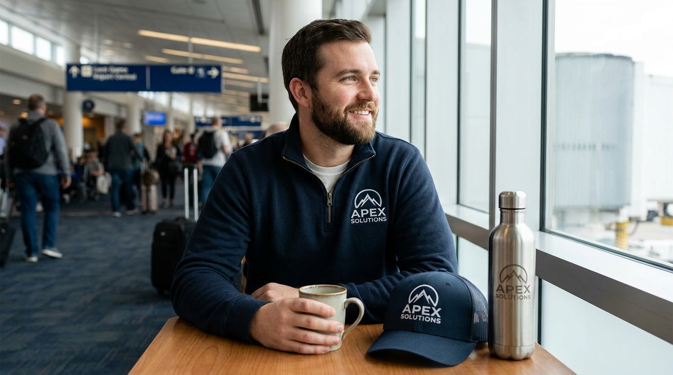 The goal isn't a branded company store. It's employees wearing the gear.